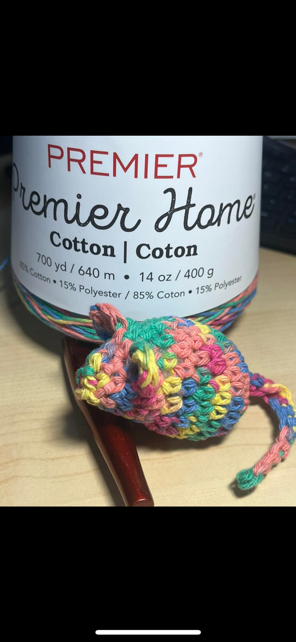 Catnip Crazies Two Pack Mouse Cat Toys, crochet 